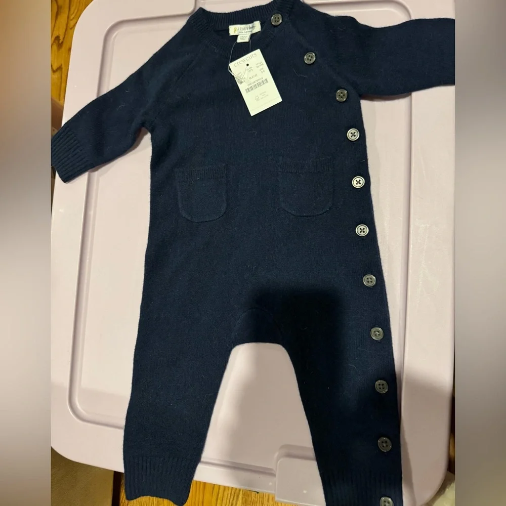 NWT J Crew‎ Baby 100% Cashmere Onesie One Piece Warm Winter Holiday Christmas